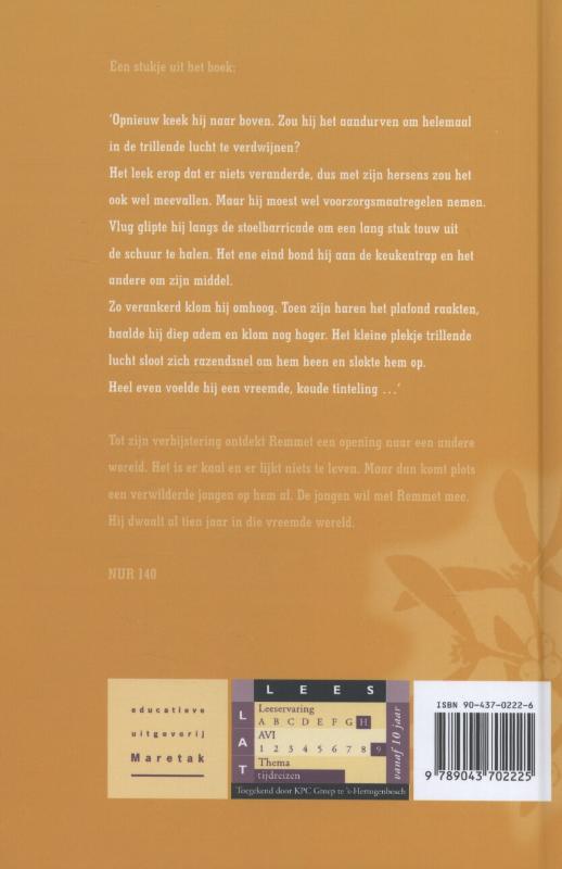 Achterkant van Het raadsel van de tijdpoorten