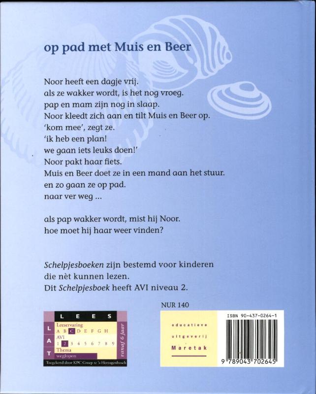 Achterkant van Op pad met Muis en Beer