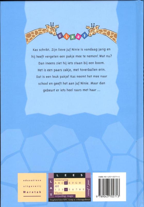 Achterkant van Mini-juf Ninie