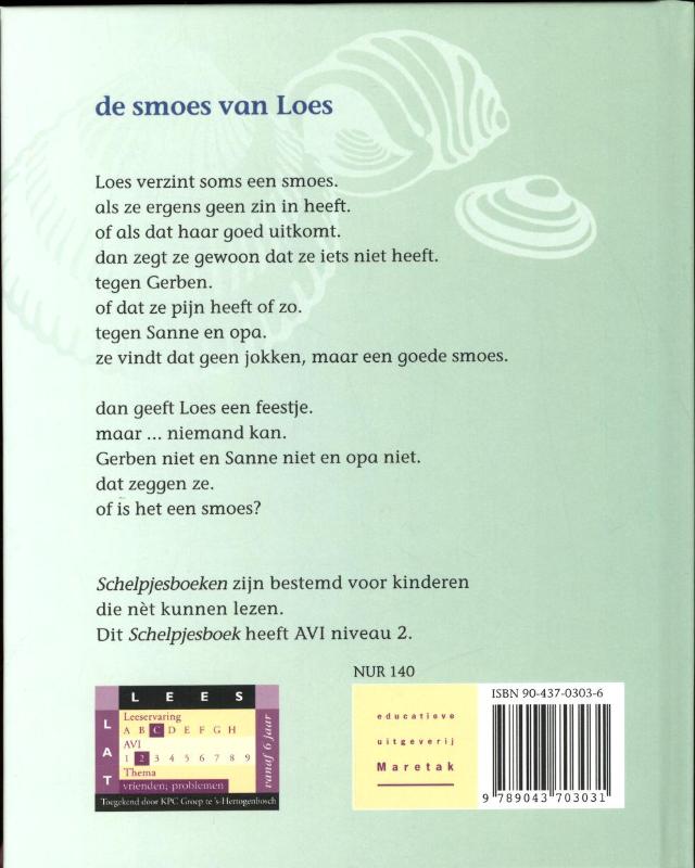 Achterkant van De smoes van Loes