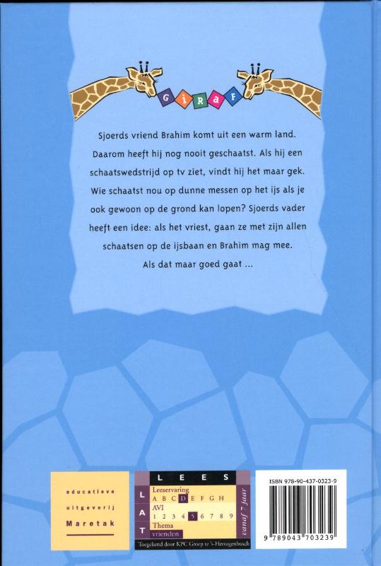 Achterkant van Twee vrienden op het ijs