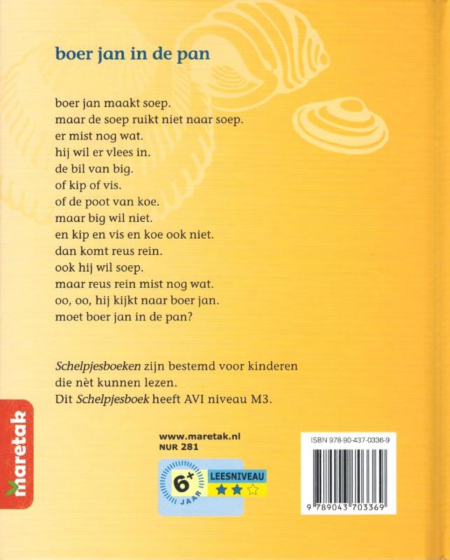 Achterkant van Boer Jan in de pan