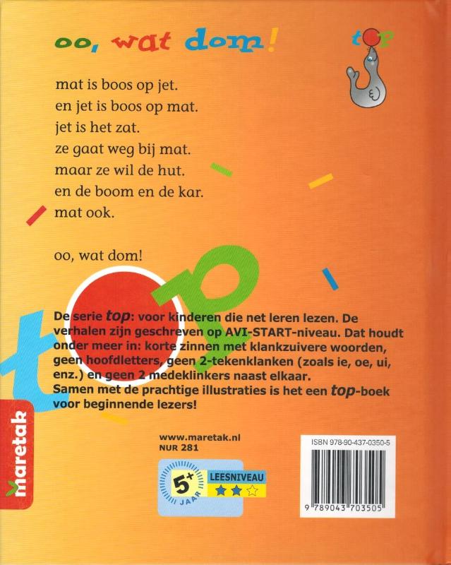 Achterkant van Oo, wat dom