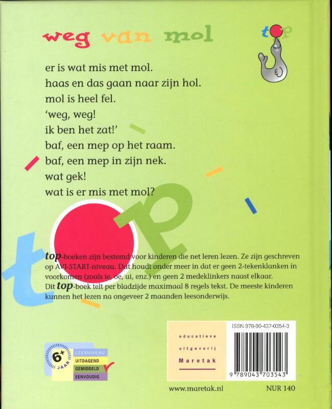 Achterkant van Weg van mol
