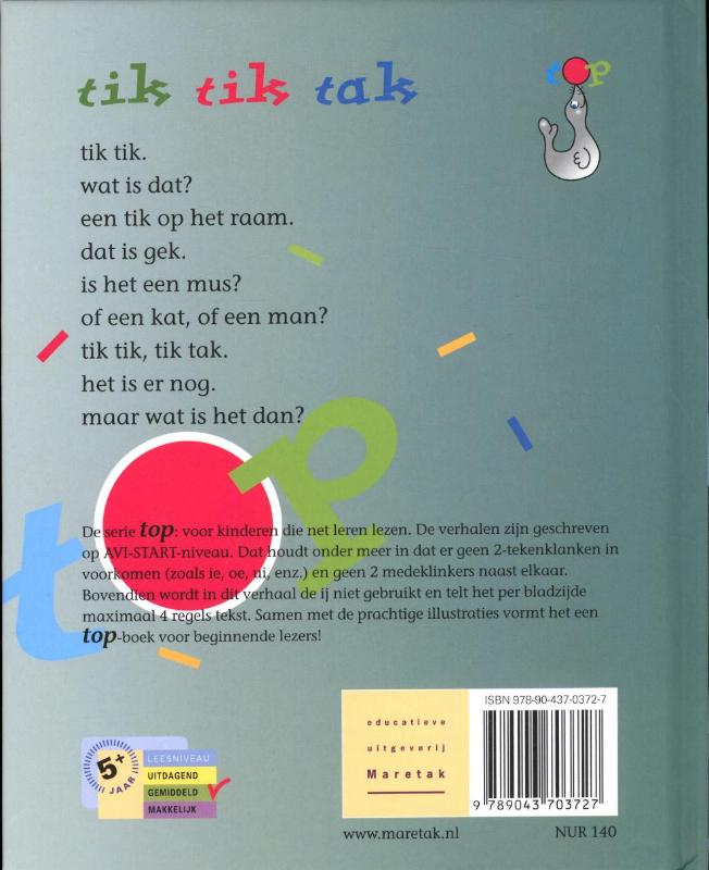 Achterkant van Tik tik tak