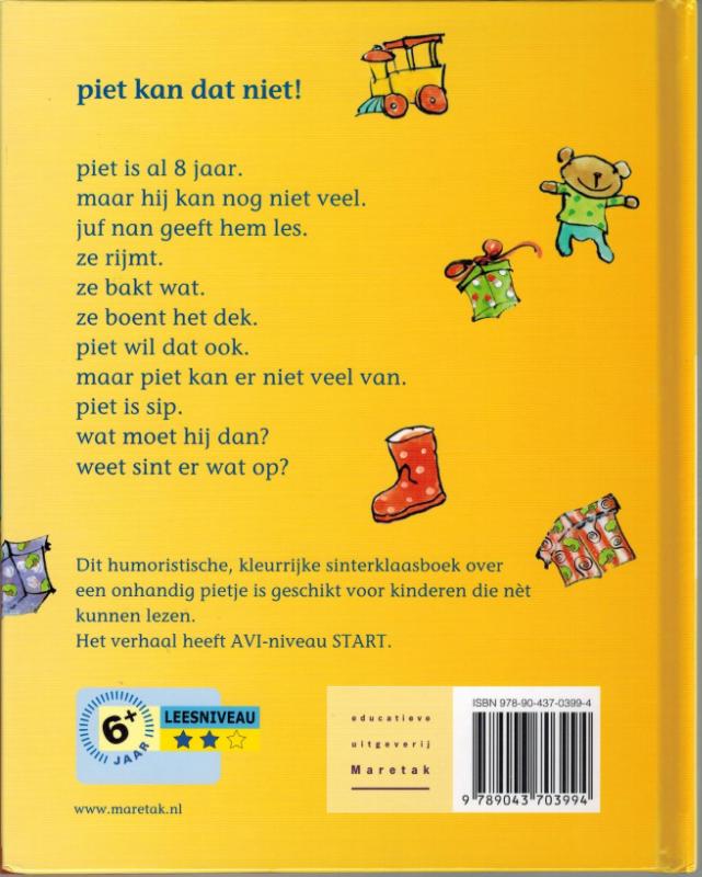 Achterkant van Piet kan dat niet
