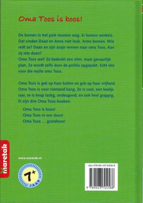 Achterkant van Oma Toos is boos