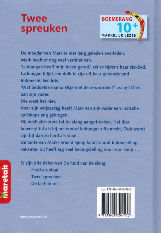 Achterkant van De twee spreuken