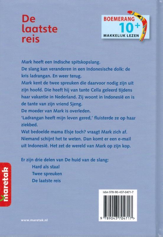 Achterkant van De laatste reis