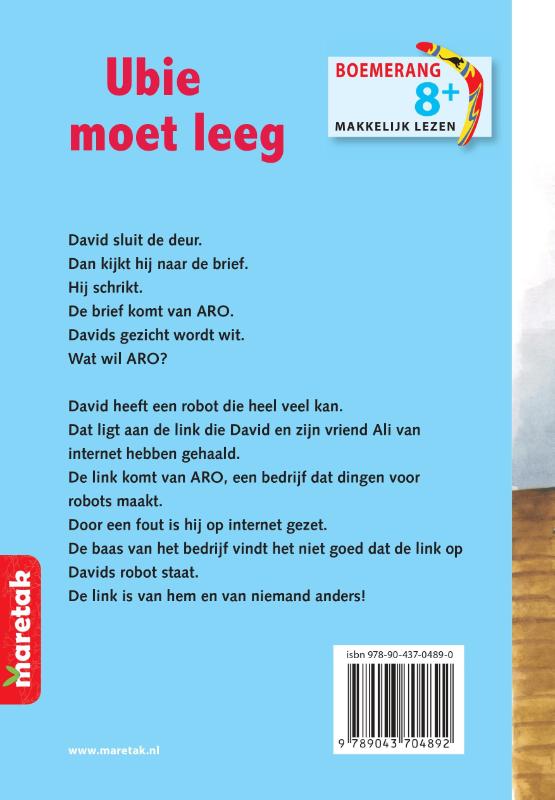 Achterkant van Ubie moet leeg