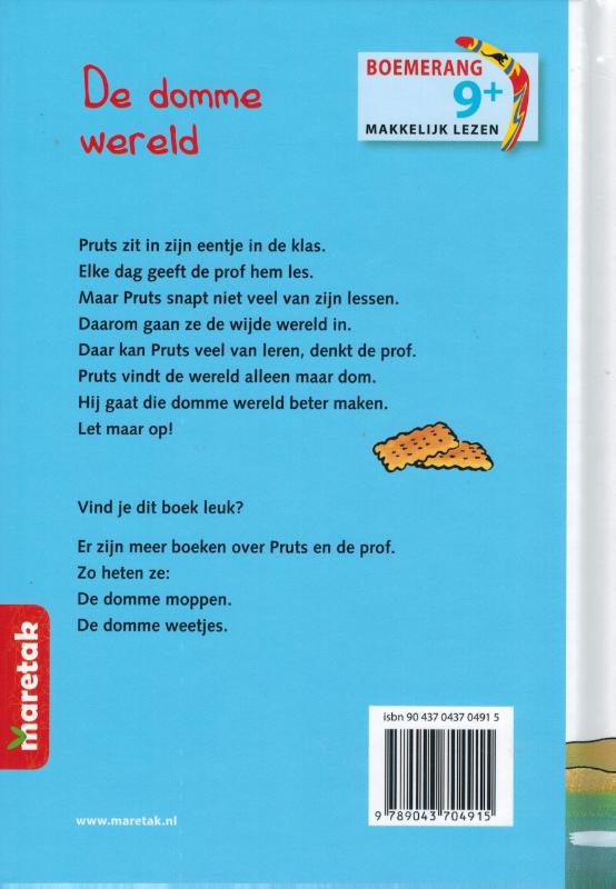 Achterkant van De domme wereld