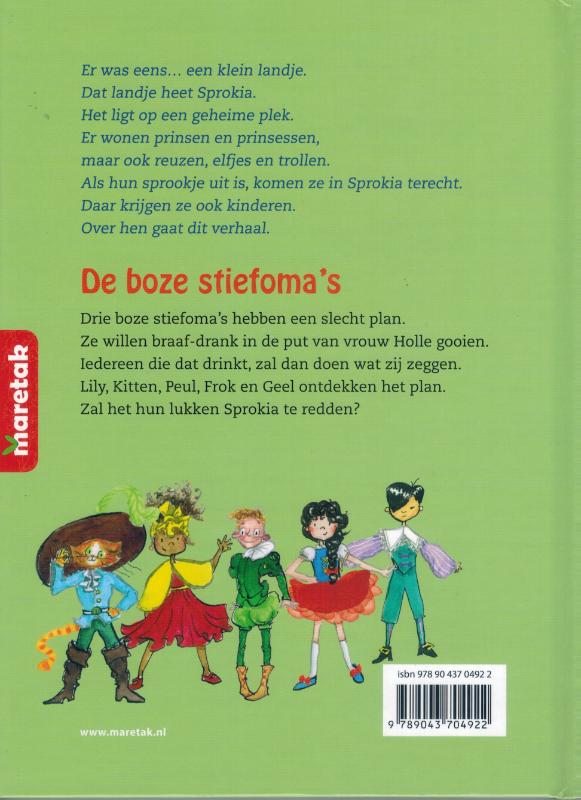 Achterkant van De boze stiefoma's