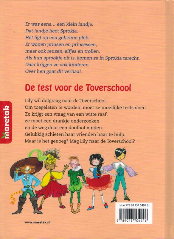 Achterkant van De test voor de Toverschool