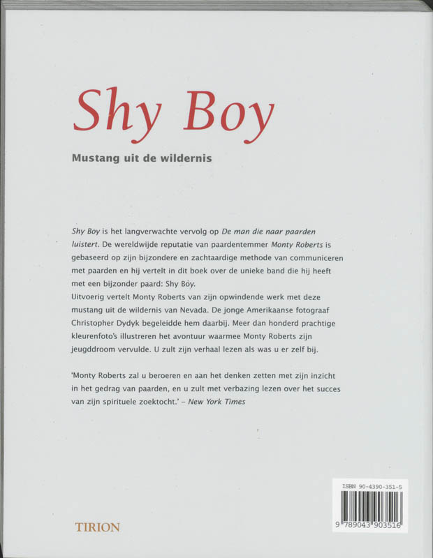 Achterkant van Shy Boy