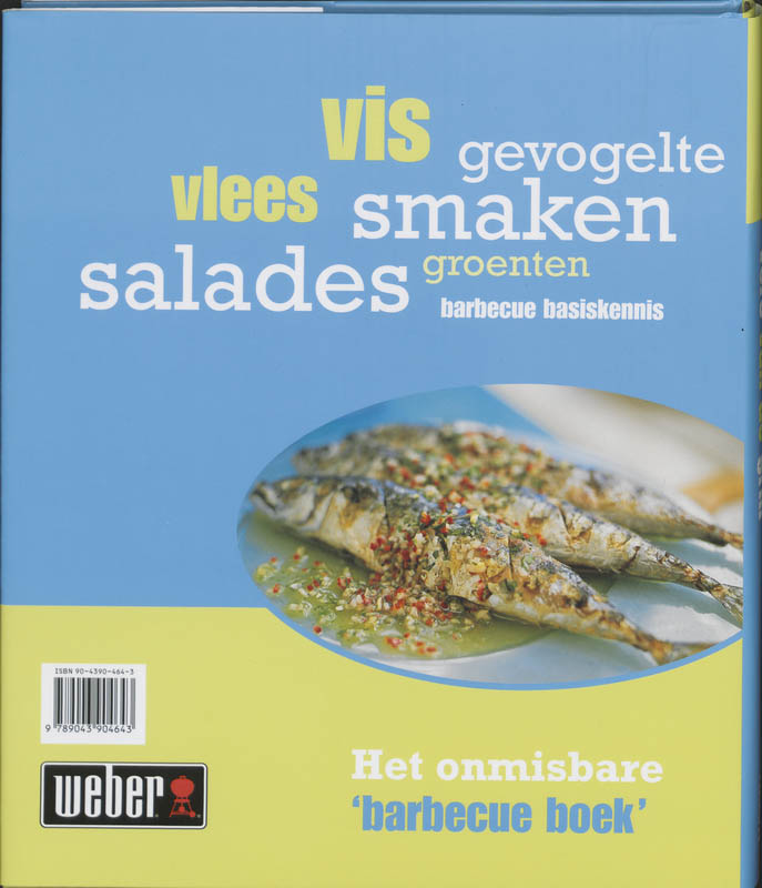 Achterkant van Weber's vers van de grill