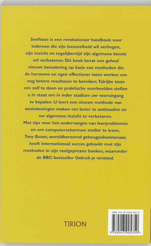 Achterkant van Snellezen