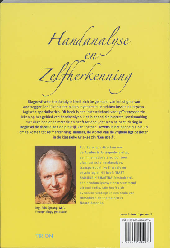 Achterkant van Handanalyse en zelfherkenning