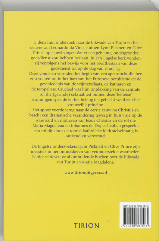 Achterkant van Geheime boek der Grootmeesters