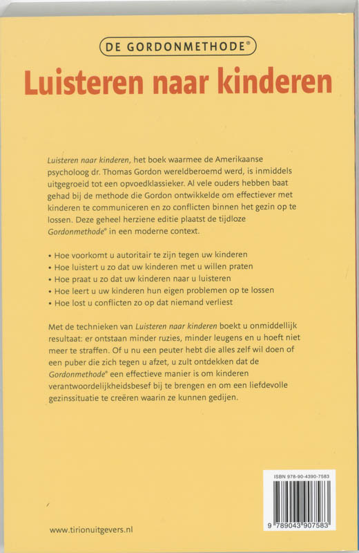 Achterkant van Luisteren naar kinderen