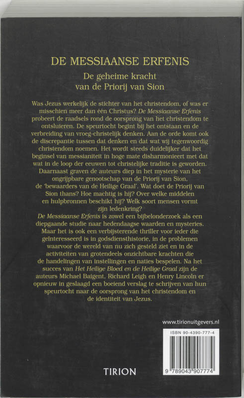 Achterkant van Messiaanse erfenis