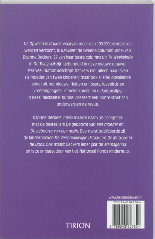 Achterkant van Decksels!
