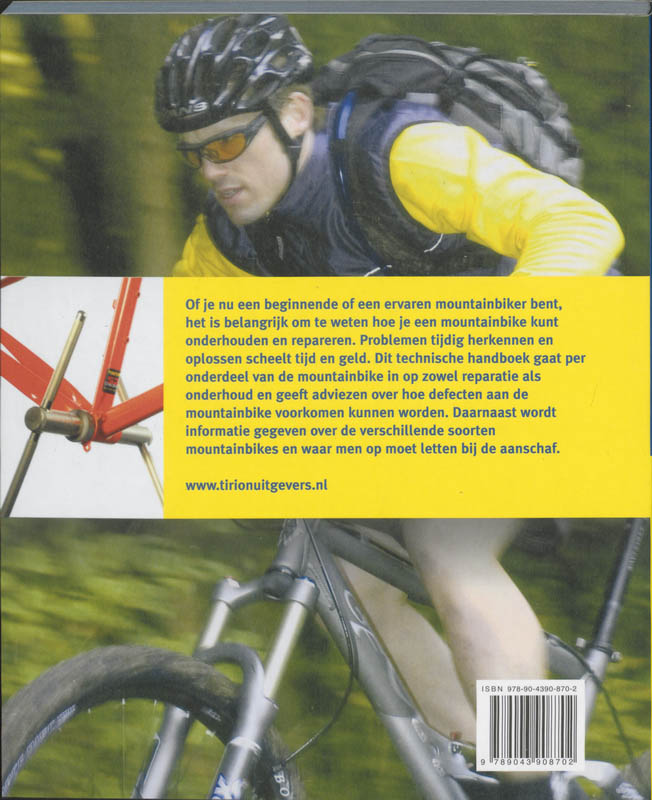 Achterkant van Onderhoudsboek mountainbike