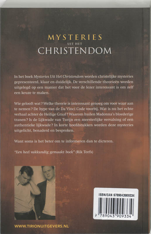 Achterkant van Mysteries uit het Christendom