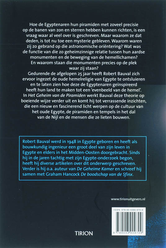 Achterkant van Het geheim van de piramiden