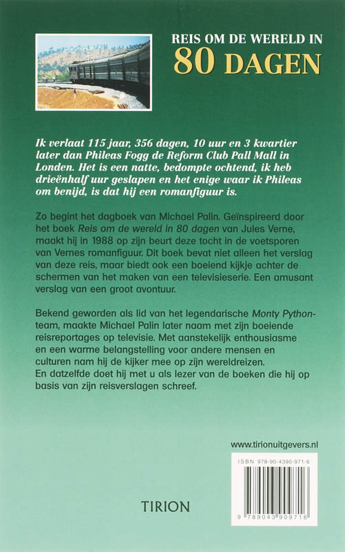 Achterkant van Reis om de wereld in 80 dagen