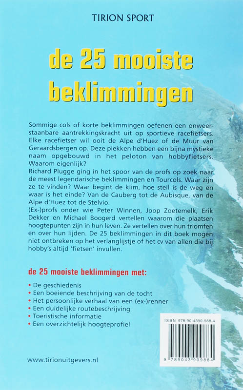 Achterkant van De 25 mooiste beklimmingen