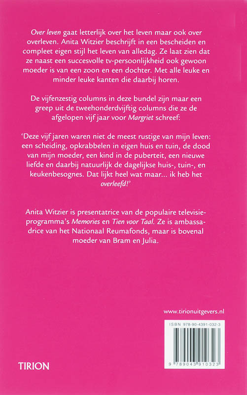 Achterkant van Over leven