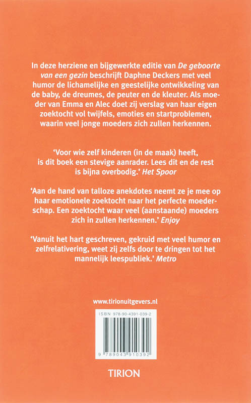 Achterkant van De geboorte van een gezin