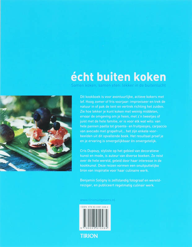 Achterkant van Echt buiten koken