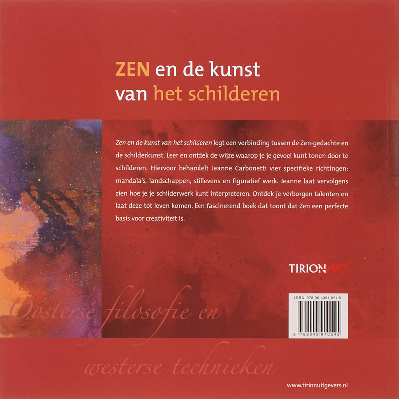 Achterkant van Zen en de kunst van het schilderen
