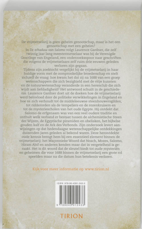 Achterkant van De schaduw van Salomo