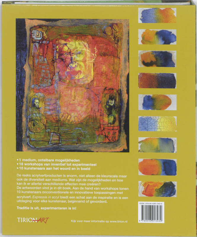 Achterkant van Expressie in acryl