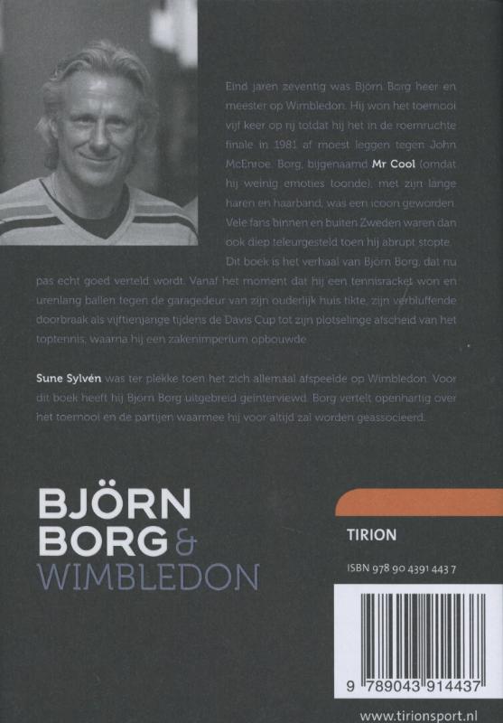 Achterkant van Björn Borg en Wimbledon