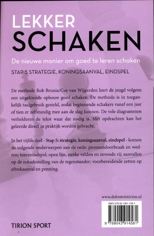 Achterkant van 5 strategie/koningsaanval/eindspel