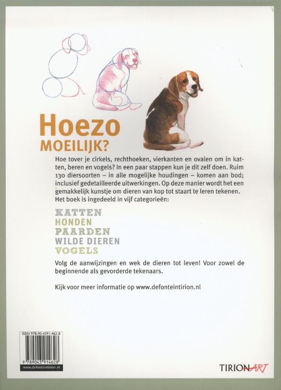 Achterkant van Hoezo moeilijk? Teken dieren