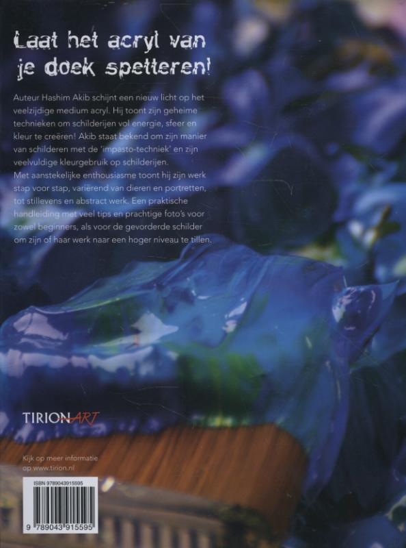 Achterkant van Spetterend acryl