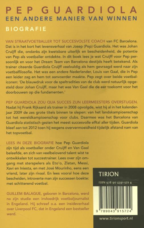 Achterkant van Pep Guardiola