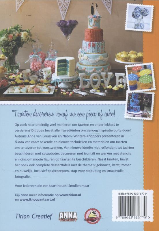 Achterkant van Ik hou van taart