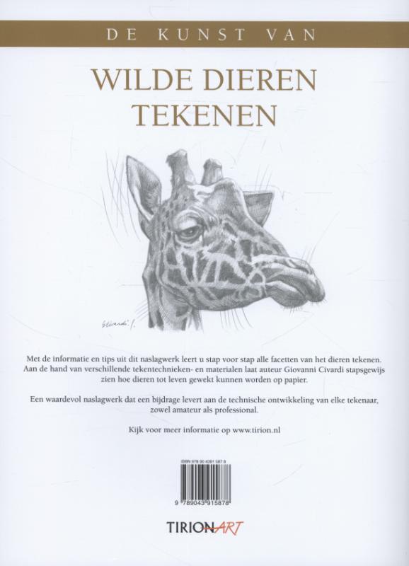 Achterkant van De kunst van wilde dieren tekenen