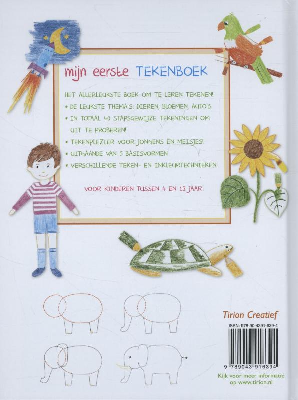 Achterkant van Mijn eerste tekenboek