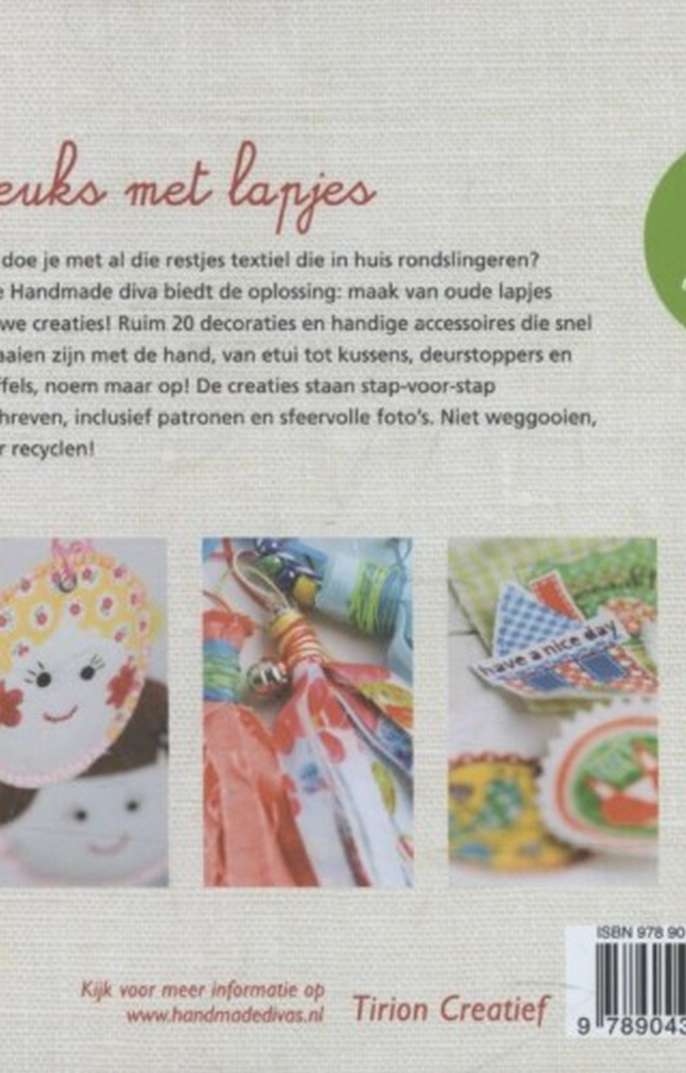 Achterkant van Leuks met lapjes