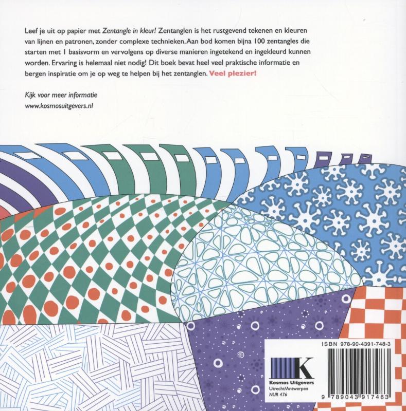 Achterkant van Zentangle in kleur