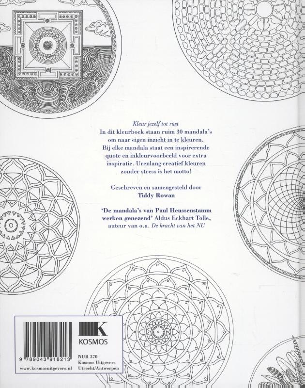 Achterkant van Mindful mandala's kleuren