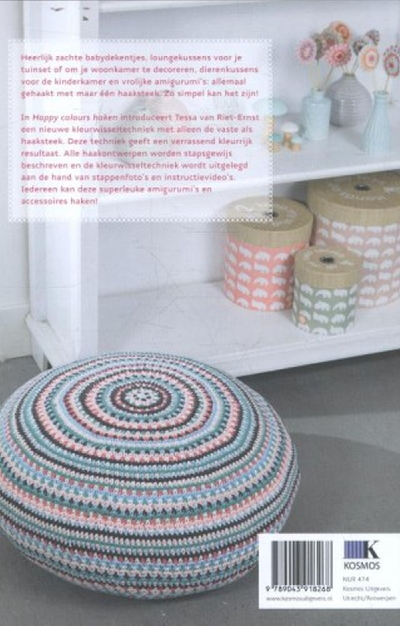 Achterkant van Happy colours haken