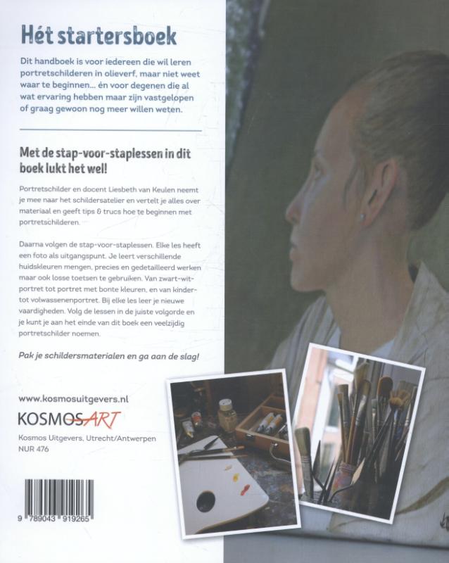 Achterkant van Portretschilderen in olieverf