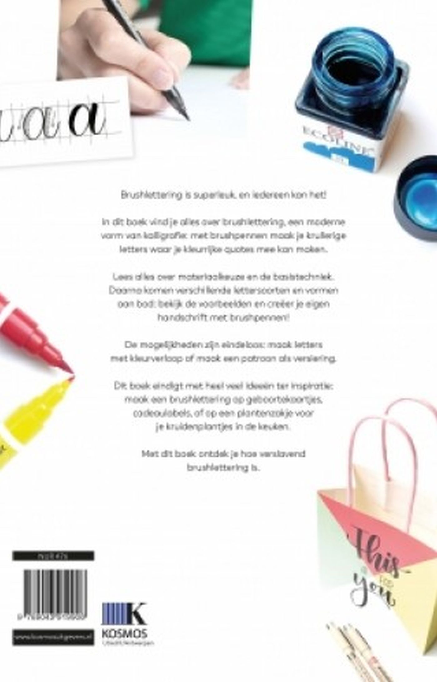 Achterkant van Kleur! Brushlettering voor iedereen